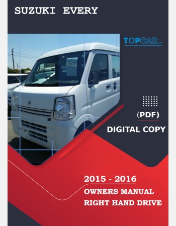 suzuki every 2015-2016 owners manual in english